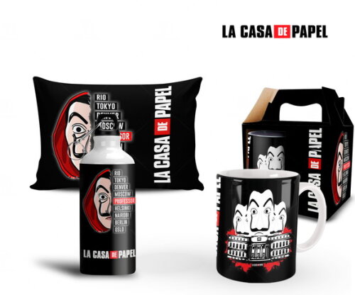 Caneca + Kit Série La Casa de Papel - Mod 006