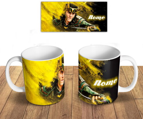 Caneca + Kit Série Loki com nome Personalizado - Mod 001