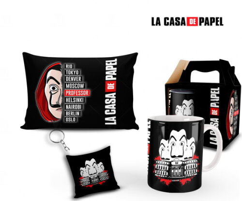 Caneca + Kit Série La Casa de Papel - Mod 007