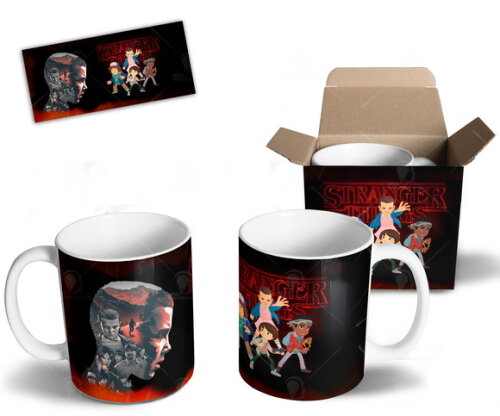 Caneca + Kit Série Stranger Things Netflix - Mod 003