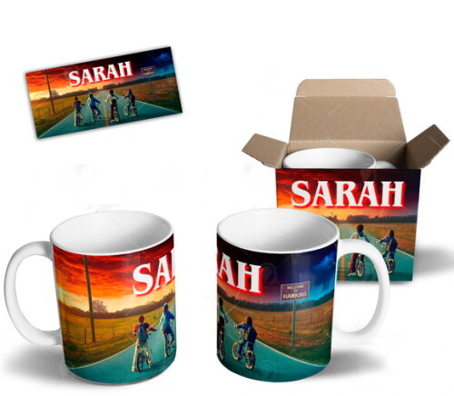 Caneca + Kit Série Stranger Things Netflix com Nome - Mod 08
