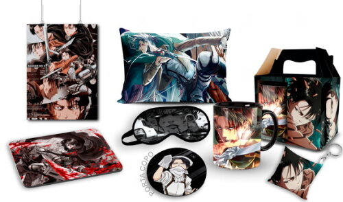 Caneca + kit Shingeki no Kyojin Levi Ackerman - M01