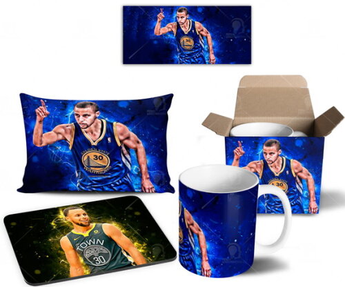 Caneca + Kit Steph Curry Golden State Warriors NBA - Md 003
