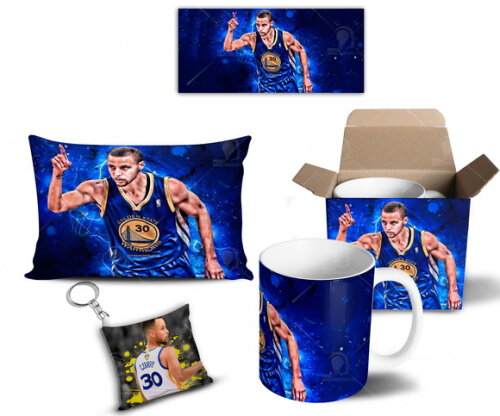Caneca + Kit Steph Curry Golden State Warriors NBA - Md 002