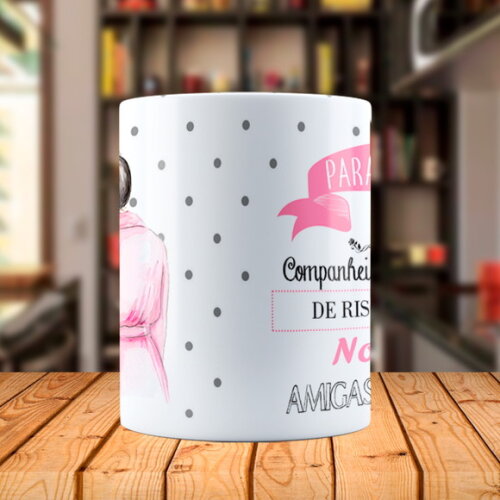 Caneca Amigas para Presente com Nome Personalizado