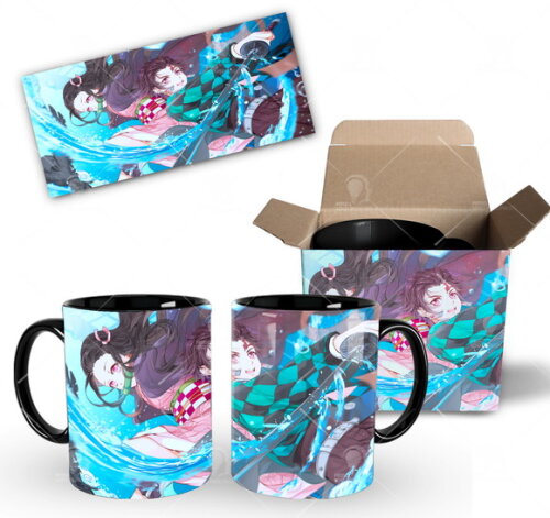 Caneca Anime Demon Slayer Kimetsu No Yaiba + Caixinha Mod 05