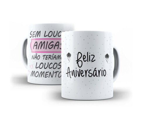 Caneca Aniversário Melhor Amiga + Caixinha #1