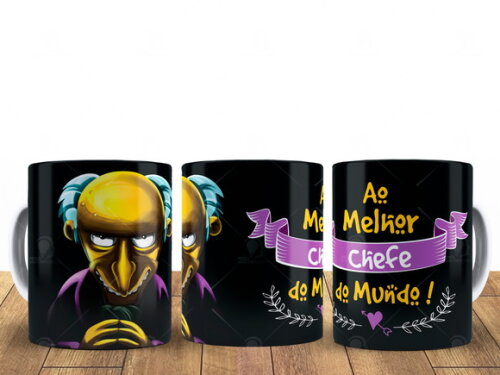 Caneca Ao Melhor Chefe do Mundo + Caixinha Personalizada