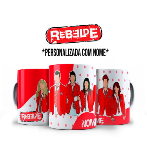 Caneca Banda Rbd Rebelde Personalize com Nome