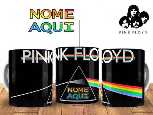 Caneca Banda Rock Pink Floyd Personalize com seu Nome