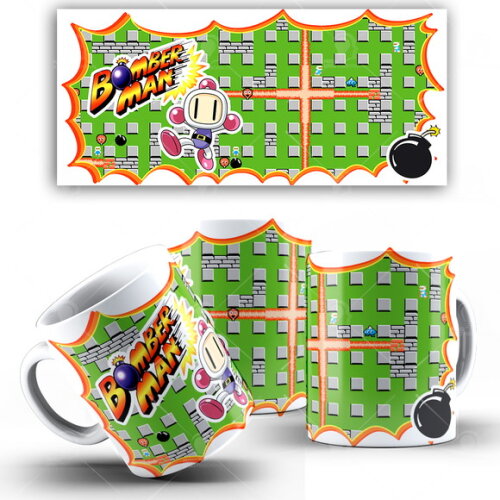 Caneca Bomberman Game + Caixinha presente