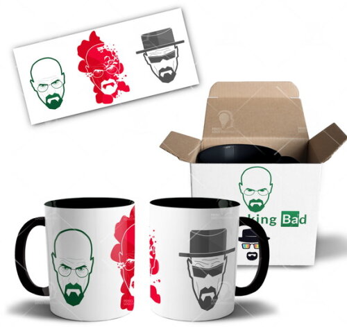 Caneca Breaking Bad série + caixinha personalizada Mod 002
