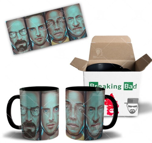 Caneca Breaking Bad série + caixinha personalizada Mod 004