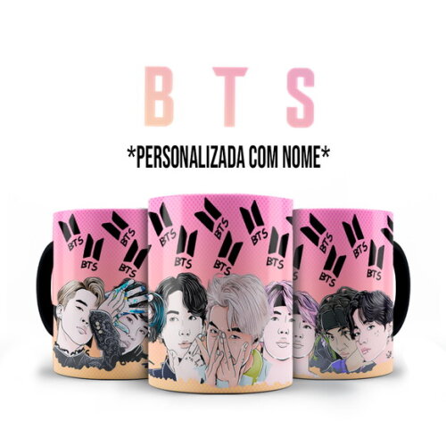 Caneca BTS + Kit personalizado com Nome MOD1