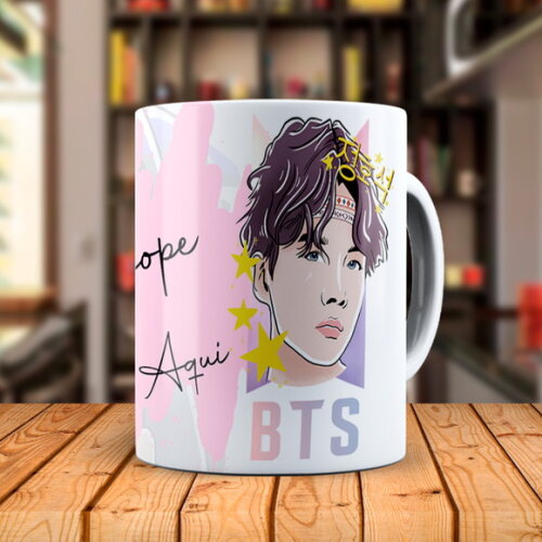 Caneca BTS J-Hope + Almofada Personalizada com Nome