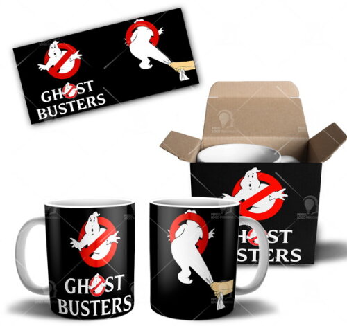 Caneca Caça fantasmas personalizada + caixinha presente