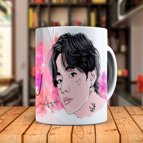 Caneca Bts V + Almofada Personalizada com Nome