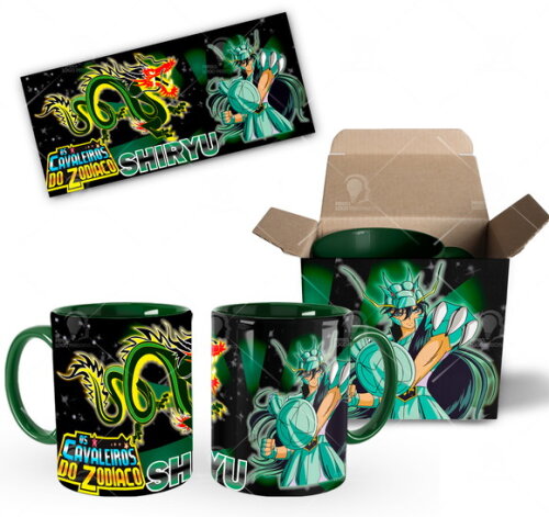 Caneca Cavaleiros do Zodíaco Coleção Personalizada + Caixa