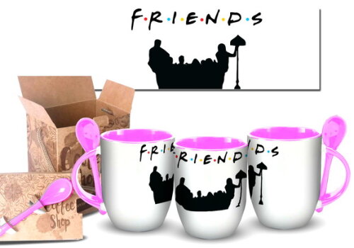 Caneca Com Colher Personalizada Seriado Friends #1