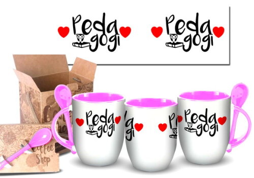 Caneca Com Colher Personalizada Profissão Pedagogia #1