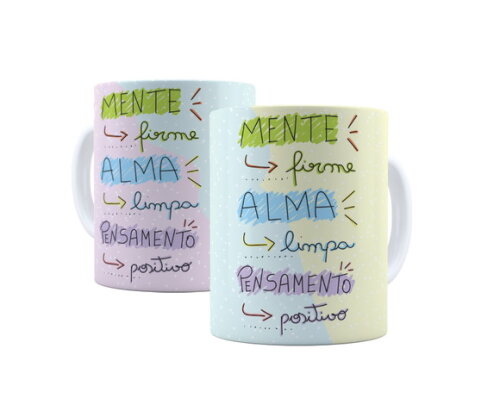 Caneca com Frases Inspiradoras Motivação Mente Firme