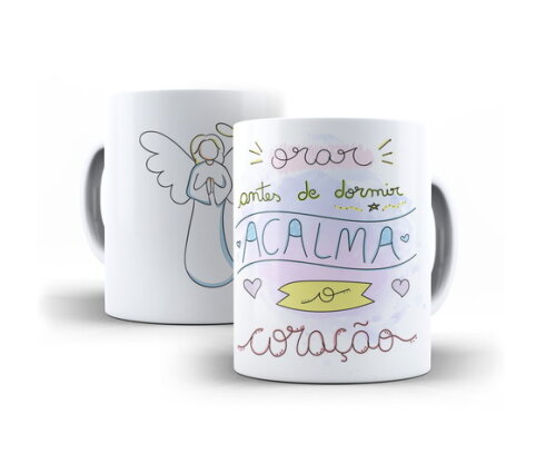 Caneca Com Frases Inspiradoras Orar Antes De Dormir