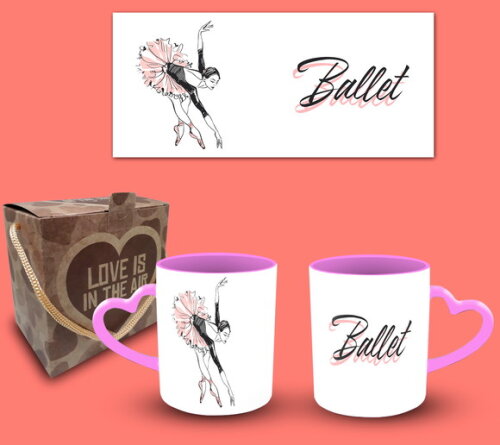 Caneca Coração Personalizada Profissão Bailarina + Cx ##