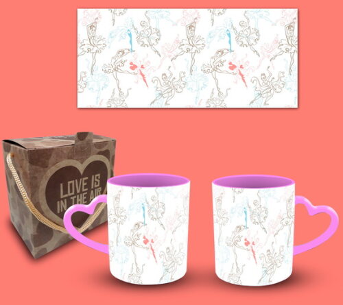 Caneca Coração Personalizada Profissão Bailarina + Cx #5