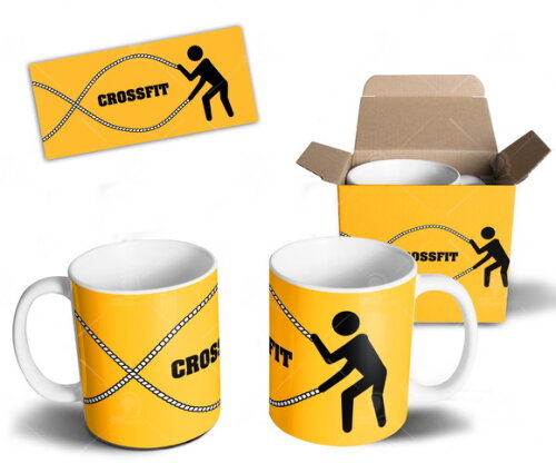 Caneca Crossfit Academia + Caixinha - Mod 04
