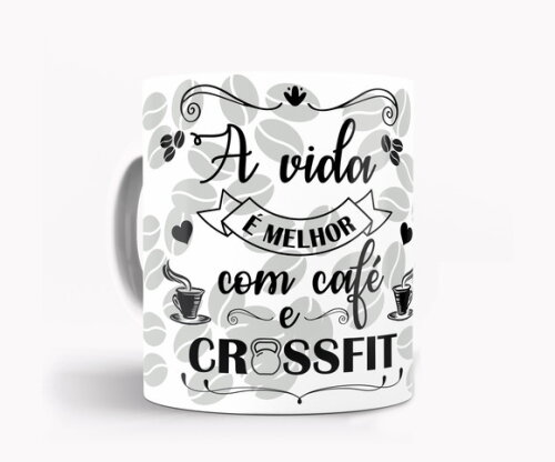 Caneca Crossfit com nome + Caixinha