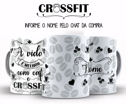 Caneca Crossfit com nome + Caixinha