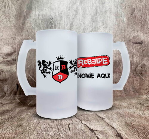 Caneca de Chopp RBD Rebelde Personalize com seu Nome