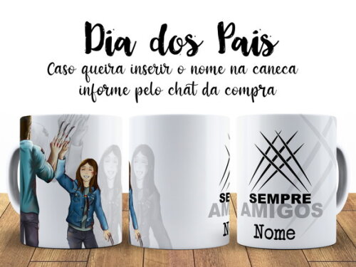 Caneca Dia dos Pais Wolverine com nome + Caixinha