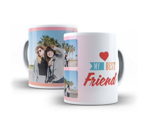 Caneca Divertida Amizade Amigos Best Friend com Foto