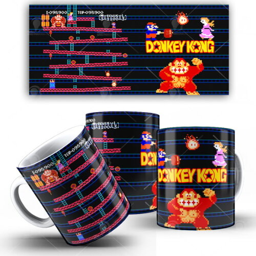 Caneca Donkey Kong Jogo Game + Caixinha presente