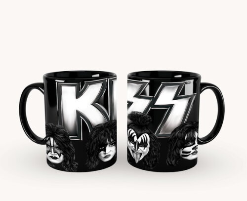 Caneca E Almofada + Kit Personalizado Banda Kiss Rock