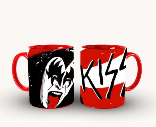 Caneca E Almofada + Kit Personalizado Banda Kiss Rock+caixa