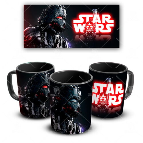 Caneca E Almofada + Kit Personalizado Darth Vader Star Wars