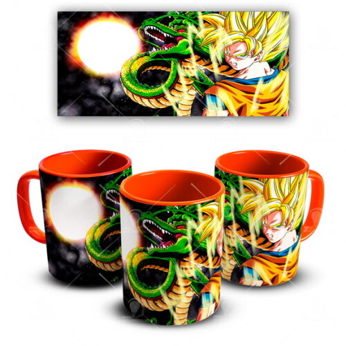 Caneca E Almofada + Kit Personalizado Dragon Ball Z Goku