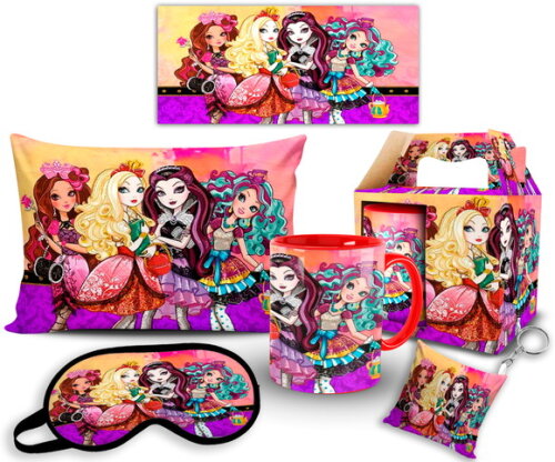 Caneca E Almofada + Kit Personalizado Ever After High