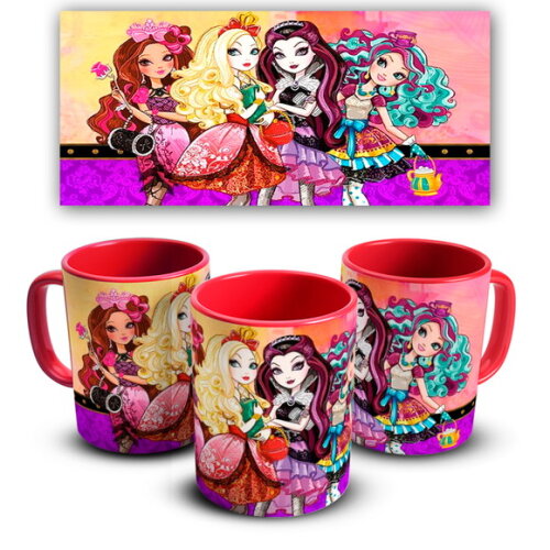 Caneca E Almofada + Kit Personalizado Ever After High