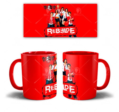 Caneca E Almofada + Kit Personalizado Rebelde Banda RBD
