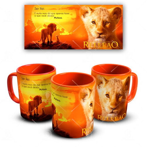 Caneca E Almofada + Kit Personalizado Rei Leão Disney Mufasa