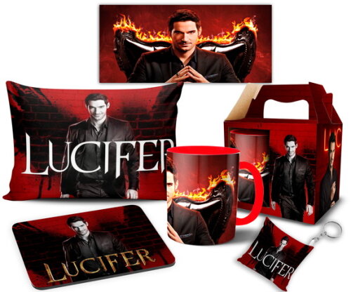 Caneca E Almofada + Kit Personalizado Série Lúcifer Netflix