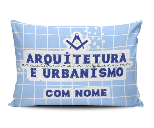 Caneca e Almofada Arquitetura e Urbanismo com Nome