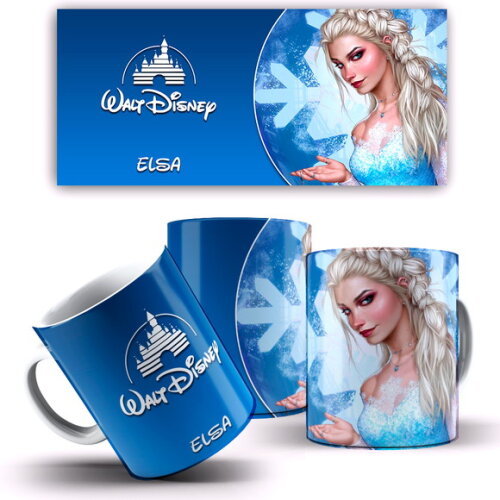 Caneca E Almofada Disney Princesa Frozen Elsa + Caixa
