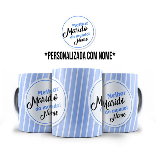 Caneca e Almofada Melhor Marido do Mundo com Nome