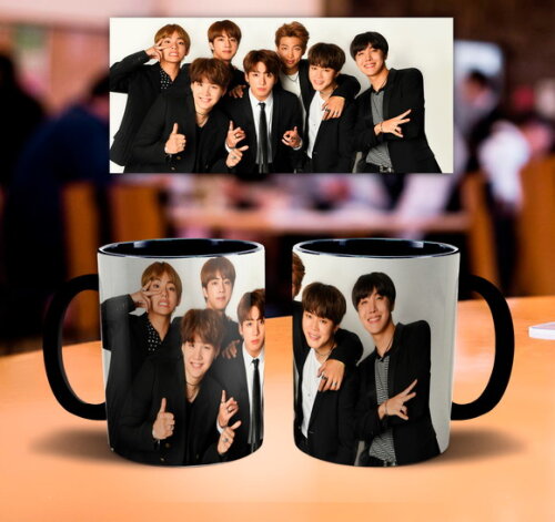 Caneca E Almofada Personalizada Banda Bts Kpop + Caixinha
