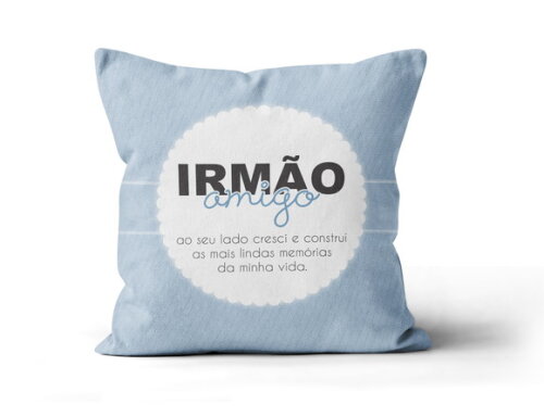 Caneca e Almofada Personalizada irmão Amigo