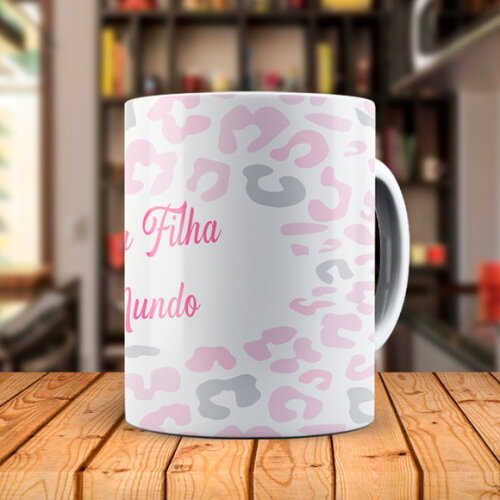 Caneca e Almofada Personalizada Melhor Filha do Mundo